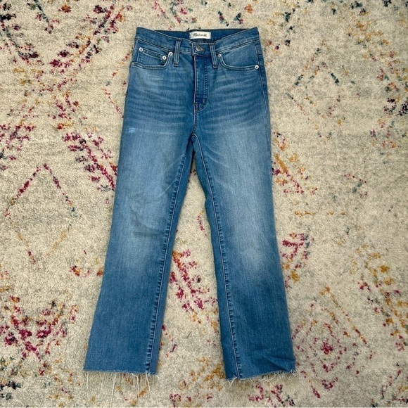 Madewell‎ Cali Demi-Boot Jeans in Fleetwood Wash sz 25 - Picture 3 of 5